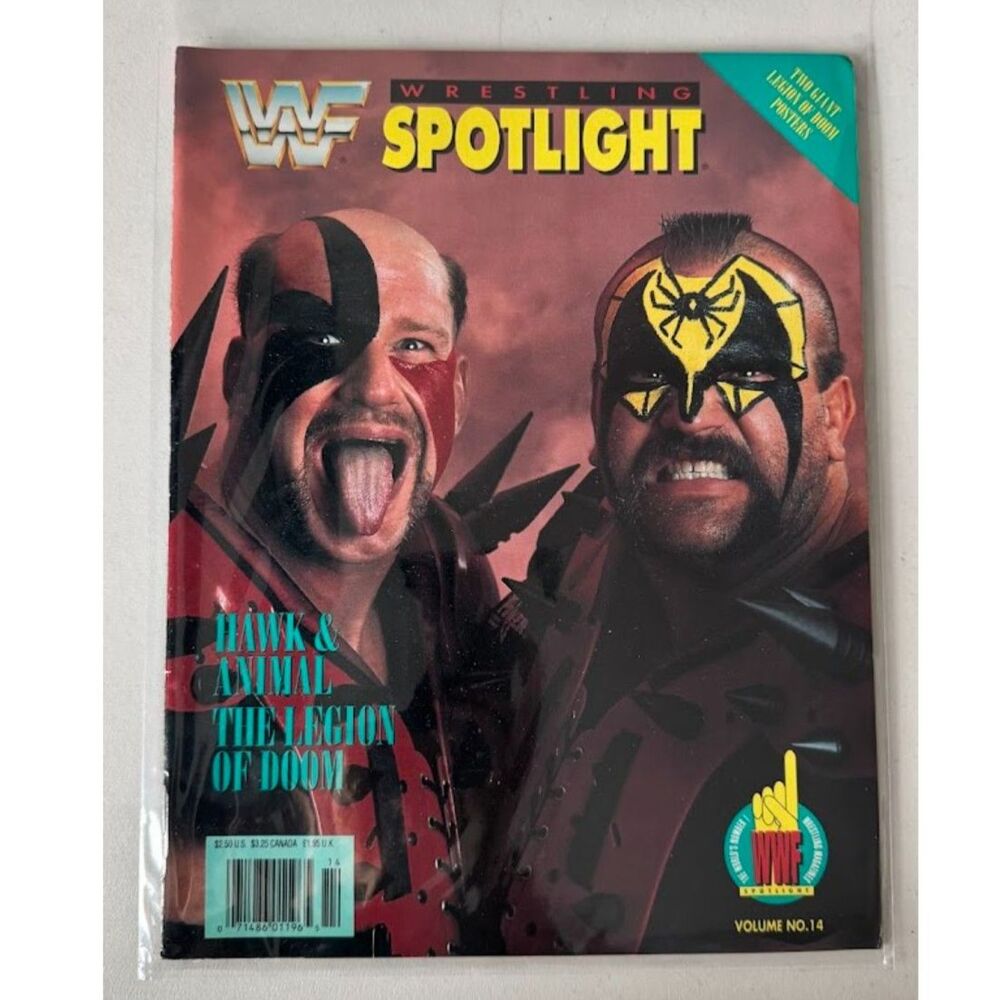 WWF Spotlight Magazine 1991 Legion of Doom Vintage With Poster Very Rare